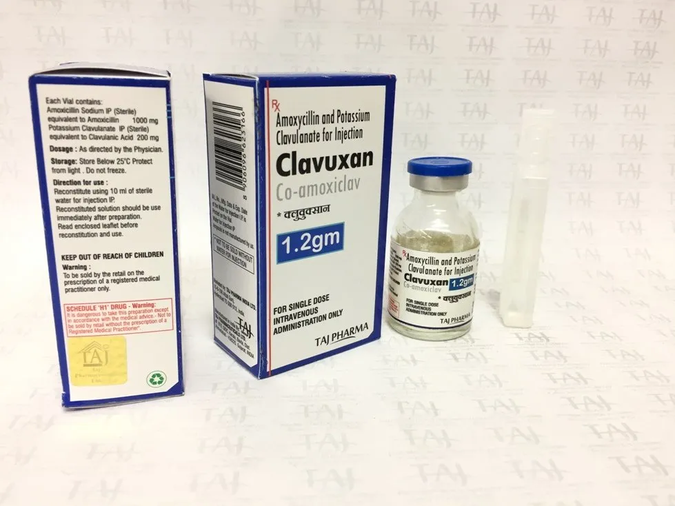 AMOXYCILLIN AND POTASSIUM CLAVULANATE FOR INJECTION (CLAVUXAN 1.2 GM)