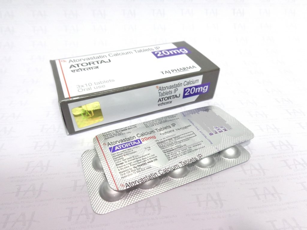 ATORVASTATIN CALCIUM TABLETS IP ATORTAJ 20