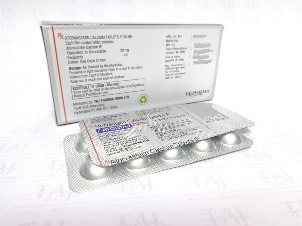 ATORVASTATIN CALCIUM TABLETS IP ATORTAJ 20