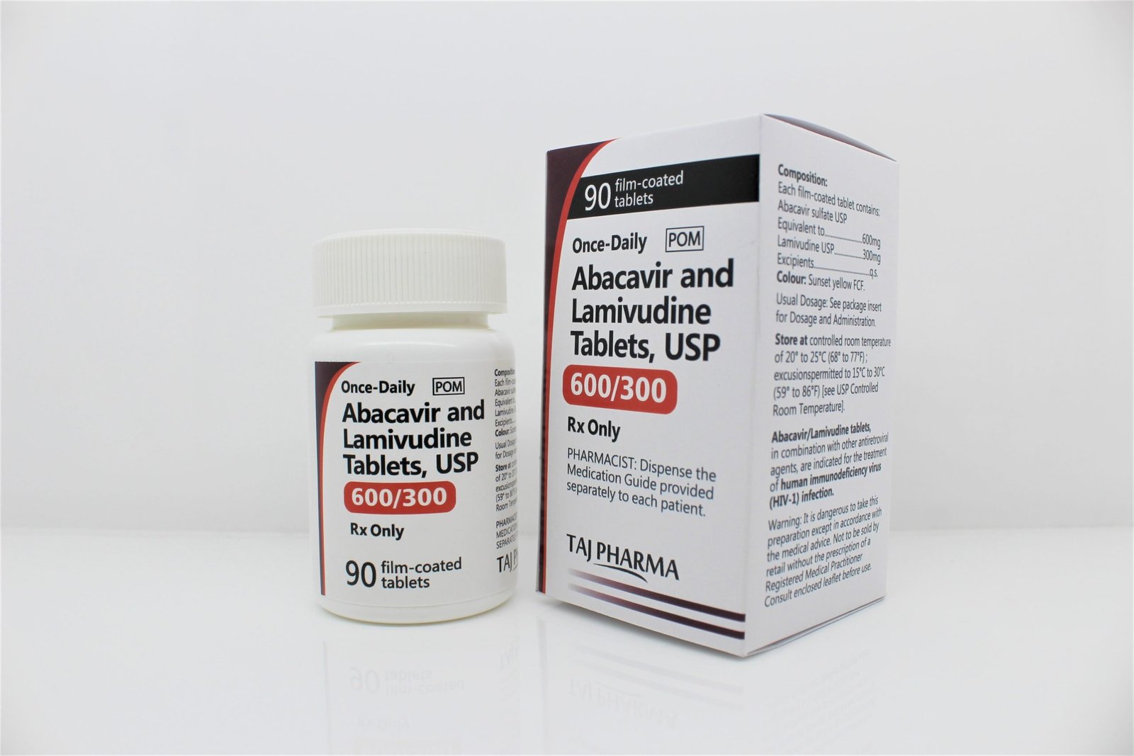 Abacavir and Lamivudine USP 600mg 300mg Suppliers India