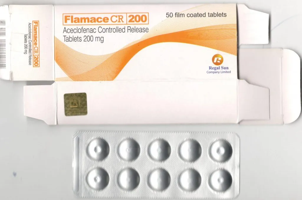 Aceclofenac controlled release 200mg tablets is used for Rheumatoid Arthritis, Osteoarthritis, Ankylosing Spondylitis