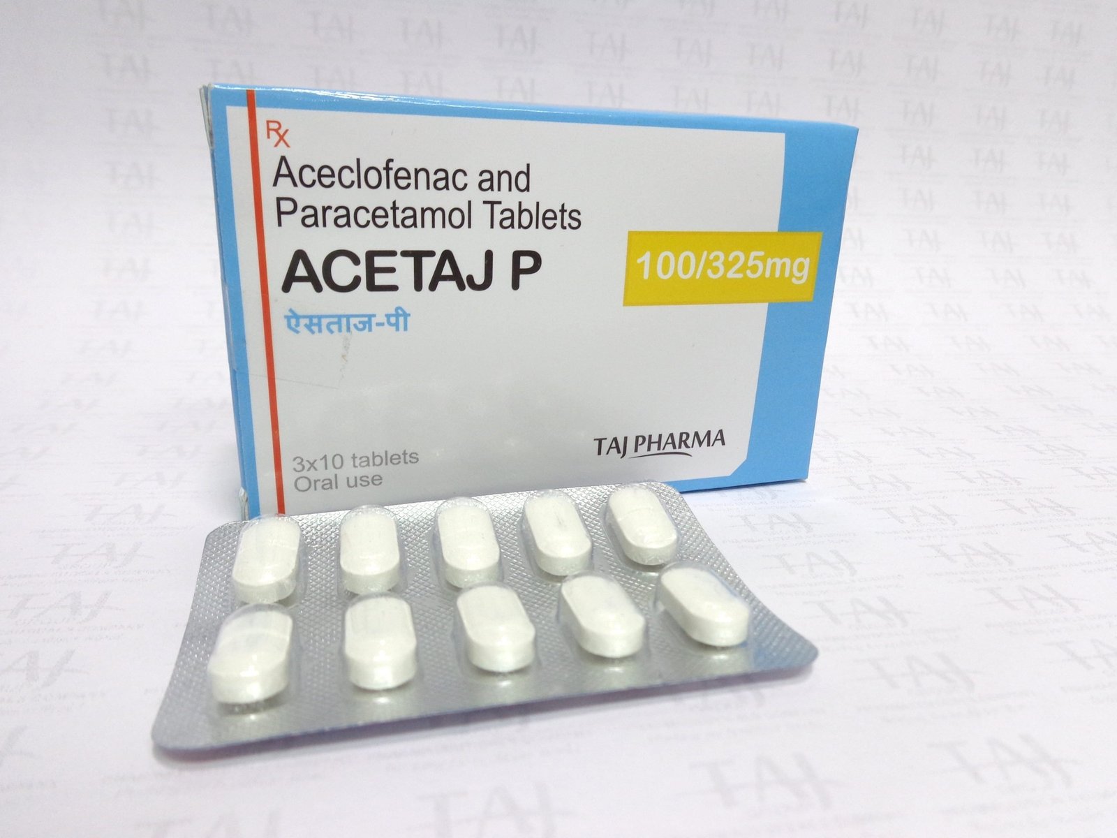 Taj Pharmaceuticals company carries the rich experience in the niche manufacturing of Aceclofenac and Paracetamol Tablets BP 100mg/325mg. Taj Pharmaceuticals is reputed manufacturer and Aceclofenac and Paracetamol Tablets