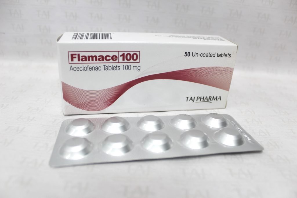 Aceclofenac-Tablets-100mg-FLAMACE-Taj-Pharma