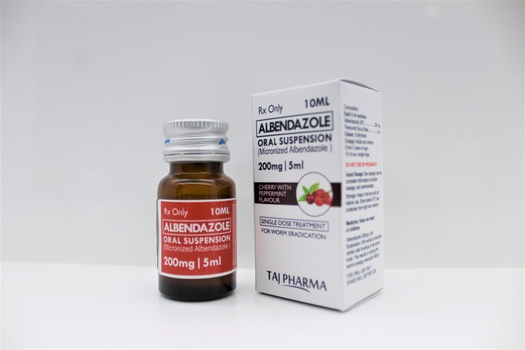 Albendazole Oral Suspension 200mg per 5ml Manufacturers and Exporters in India