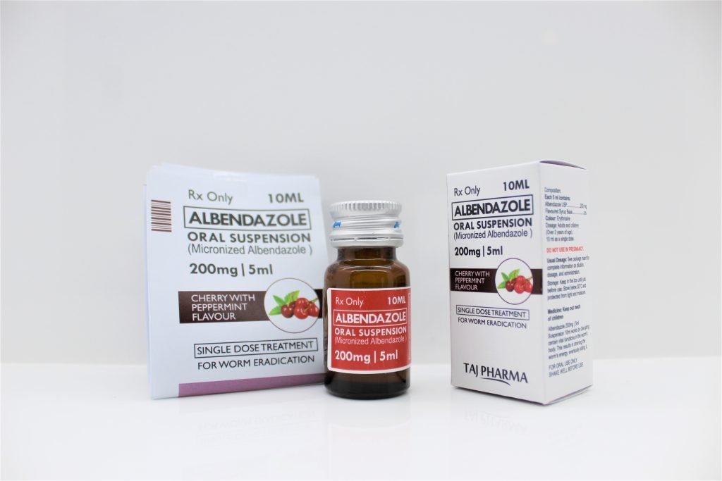 Albendazole Oral Suspension 200mg per 5ml Suppliers in India