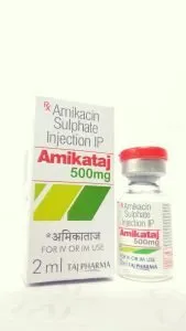 Amikacin Sulphate Injection USP 500mg/2ml manufacturer in India, Amikacin Sulphate Injection USP Amikacin Sulphate Injection USP 500mg/2ml manufacturer in India Amikacin Sulphate Injection USP 500mg/2ml manufacturer in India {Taj Pharmaceuticals}; best quality supplier and exporter of Amikacin Sulphate Injection USP