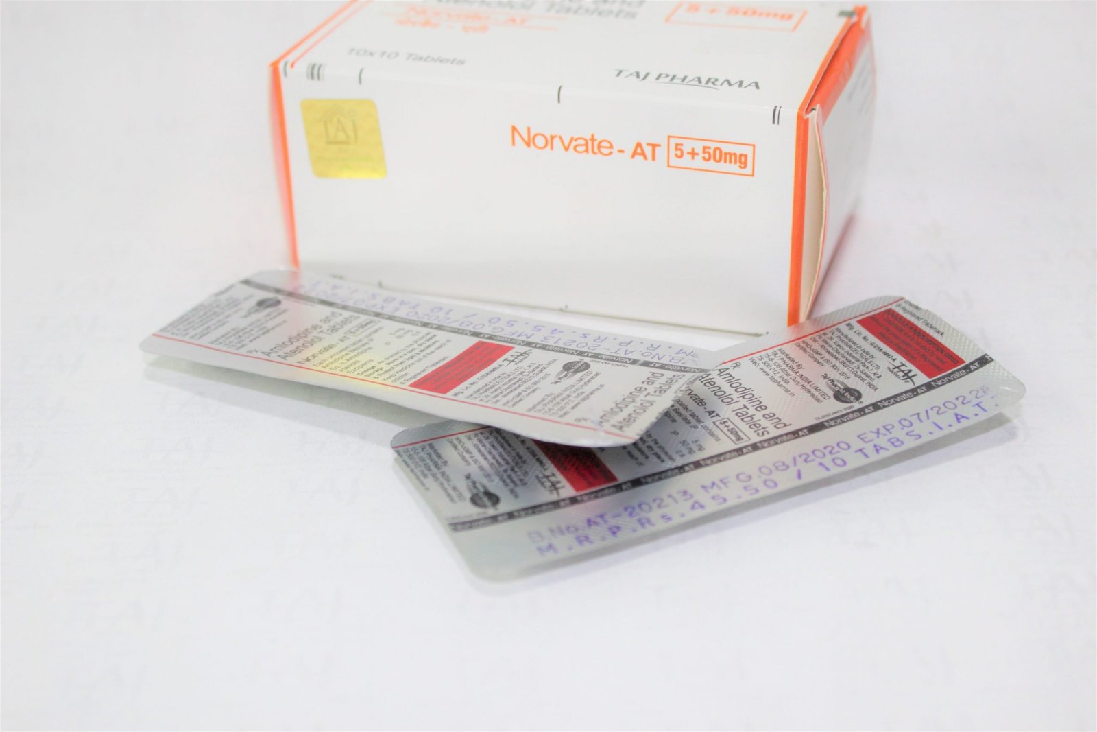 Taj Pharma is WHO-GMP Certified Pharmaceutical Wholesaler of Amlodipine 5mg And Atenolol 50mg Norvate-At, Amlodipine 5mg And Atenolol 50mg Norvate-At Supplier, Amlodipine 5mg And Atenolol 50mg Norvate-At Exporters from India. Taj Pharma holds excellent record in manufacturing of Amlodipine 5mg And Atenolol 50mg Norvate-At from India.