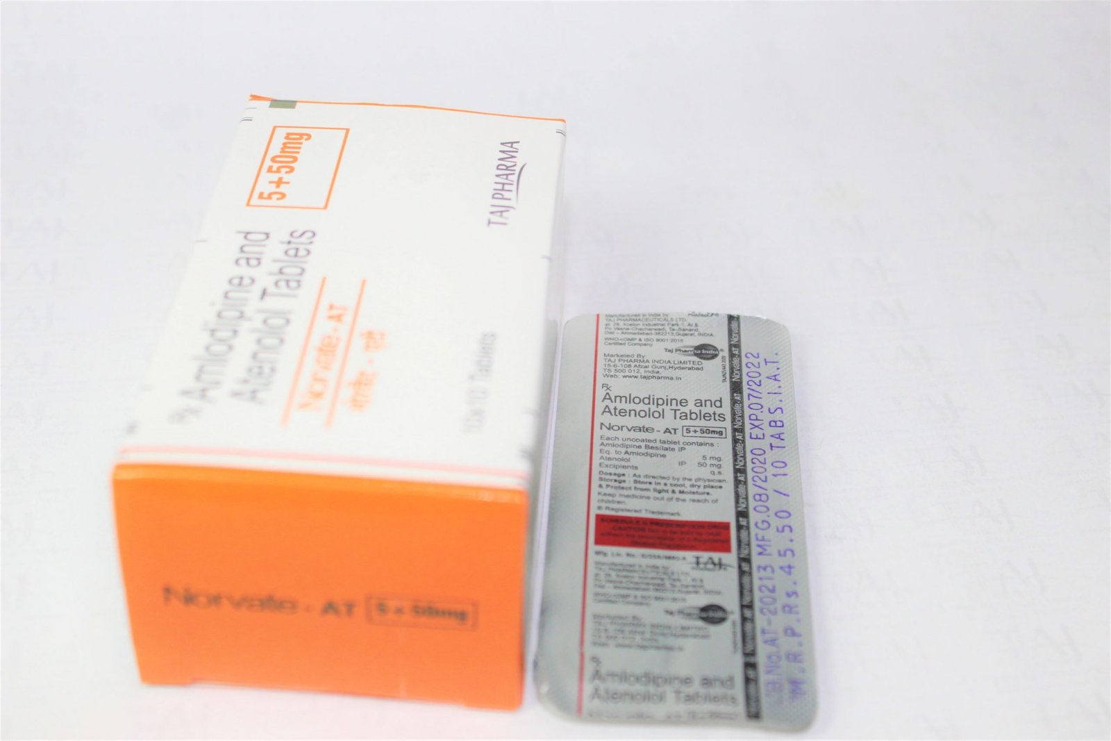 Find here Amlodipine 5mg And Atenolol 50mg Norvate-At FDA approved, Amlodipine 5mg And Atenolol 50mg Norvate-At manufacturers, suppliers & exporters in India. Get contract manufacturing for Amlodipine 5mg And Atenolol 50mg Norvate-At, Find best price for Amlodipine 5mg And Atenolol 50mg Norvate-At generic drug and Amlodipine 5mg And Atenolol 50mg Norvate-At generic version available at best price from GMP approved manufacturer