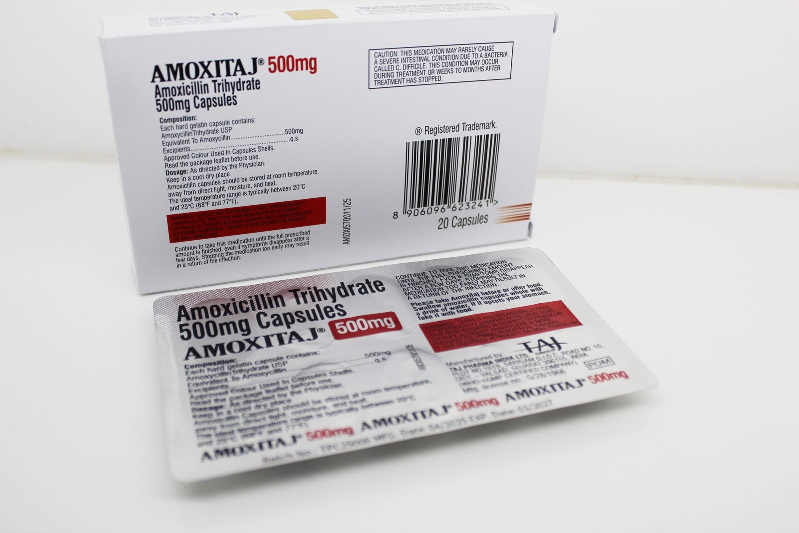Amoxicillin 500mg Capsules Manufacturer, Supplier in Vapi, Gujarat