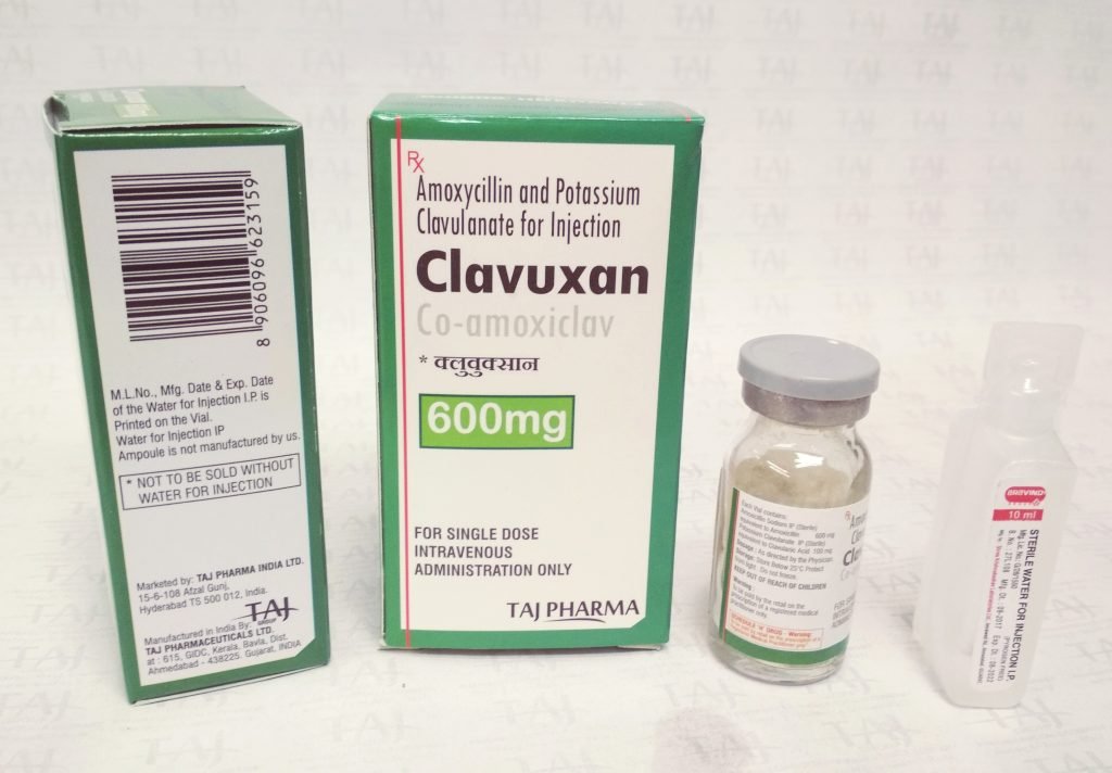 Amoxicillin Potassium Clavulanate for Injection Co-amoxiclav - (Clavuxan) 600mg