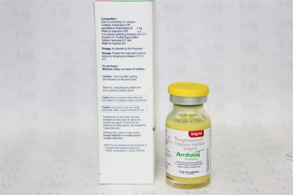 Amphotericin B Emulsion Injection 5 mg exporters India, Amphotericin B Emulsion Injection 5 mg manufacturer from India, Amphotericin B Emulsion Injection 5 mg suppliers, Amphotericin B Emulsion Injection 5 mg
