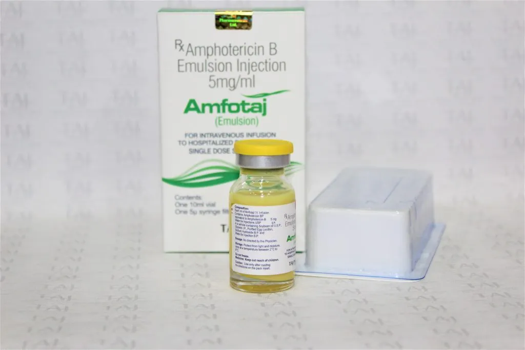 Amphotericin B Emulsion Injection 5 mg , Amphotericin B Emulsion Injection 5 mg Manufacturers, Amphotericin B Emulsion Injection 5 mg Manufacturers India, Amphotericin B Emulsion Injection 5 mg suppliers, Amphotericin B Emulsion Injection 5 mg Exporters, Buy Generic Amphotericin B Emulsion Injection 5 mg , Amphotericin B Emulsion Injection 5 mg procurement from India, Amphotericin B Emulsion Injection 5 mg GMP approved, FDA approved Amphotericin B Emulsion Injection 5 mg