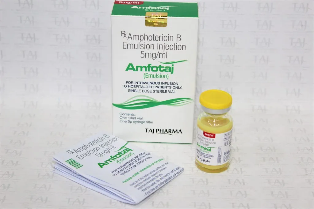 Amphotericin B Emulsion Injection 5 mg FDA approved, Amphotericin B Emulsion Injection 5 mg manufacturers, suppliers & exporters in India. Get contract manufacturing for Amphotericin B Emulsion Injection 5 mg , Find best price for Amphotericin B Emulsion Injection 5 mg generic drug and Amphotericin B Emulsion Injection 5 mg generic version available at best price from GMP approved manufacturer