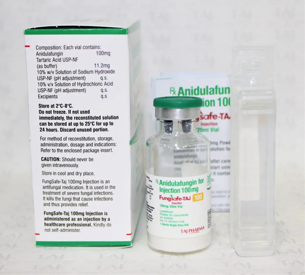 Find here Anidulafungin for injection 100 mg FDA approved, Anidulafungin for injection 100 mg manufacturers, suppliers & exporters in India. Get contract manufacturing for Anidulafungin for injection 100 mg, Find best price for Anidulafungin for injection 100 mg generic drug and Anidulafungin for injection 100 mg generic version available at best price from GMP approved manufacturer