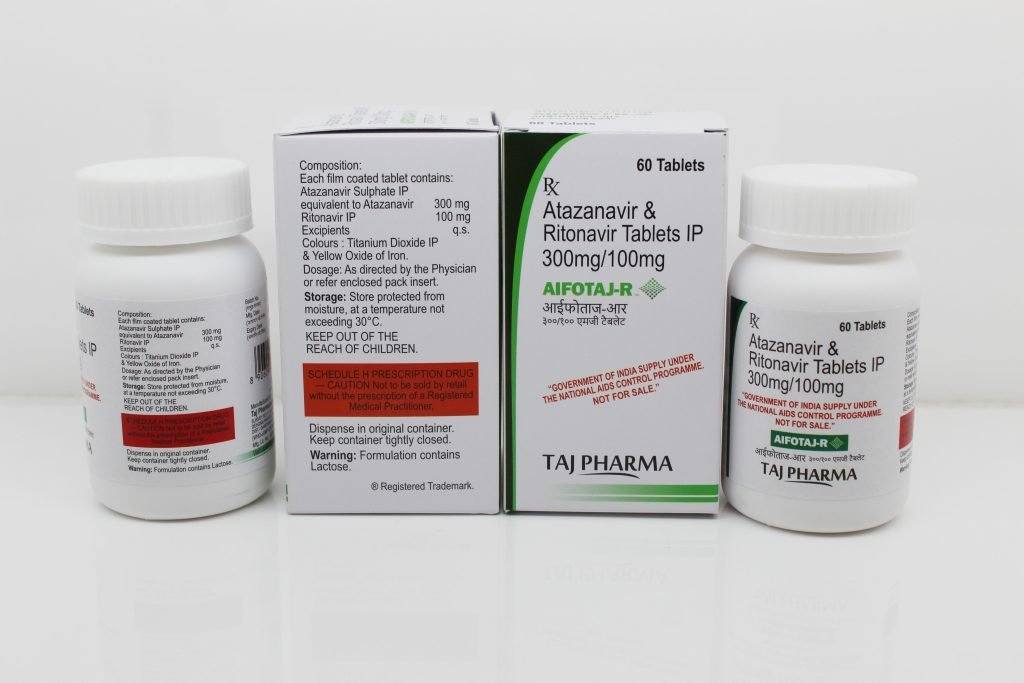Atazanavir 300mg & Ritonavir 100mg IP Tablets Manufacturer India