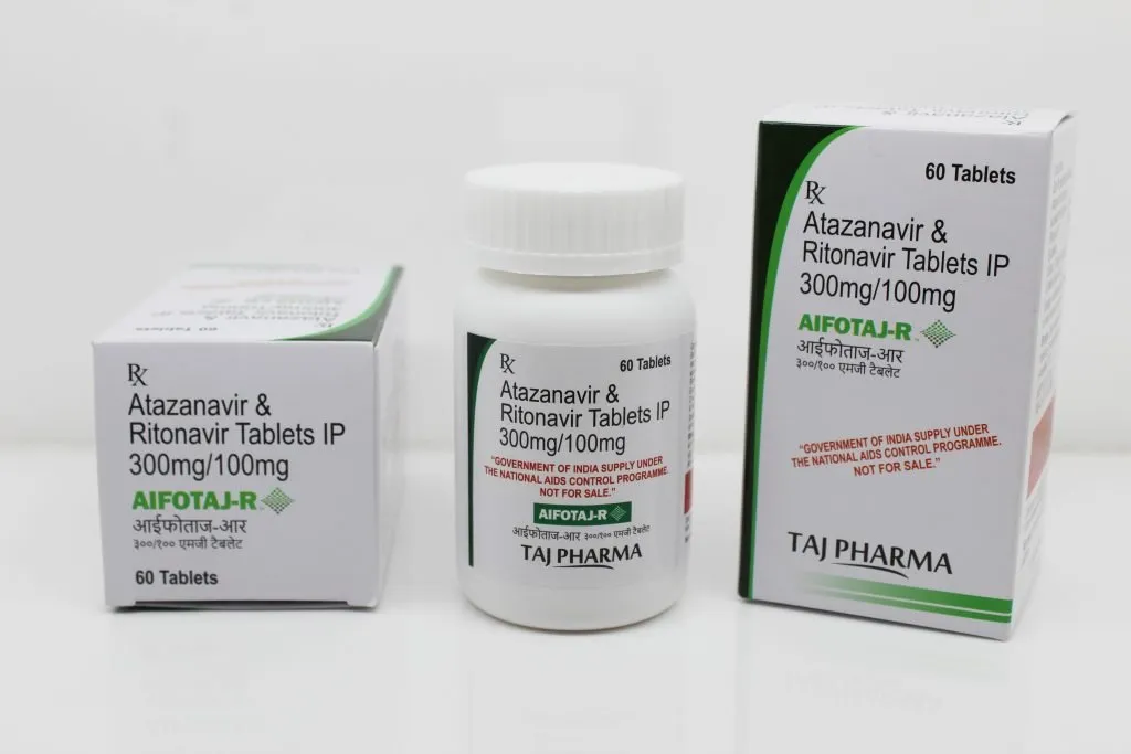 Atazanavir 300mg and Ritonavir 100mg IP Tablets Manufacturer PAN India