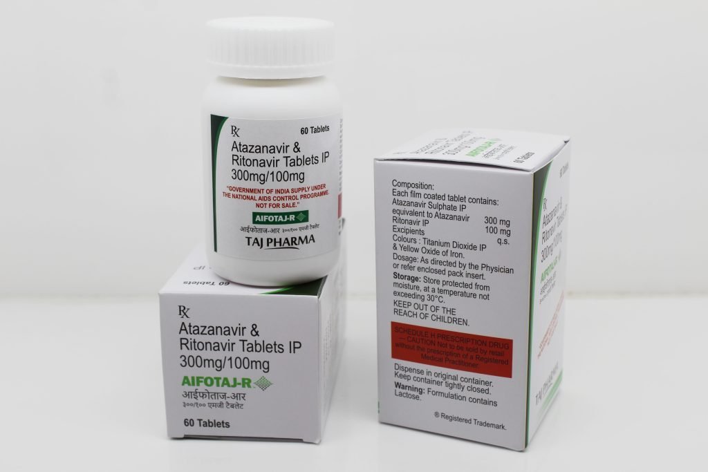 Atazanavir 300mg and Ritonavir 100mg IP Tablets Suppliers India