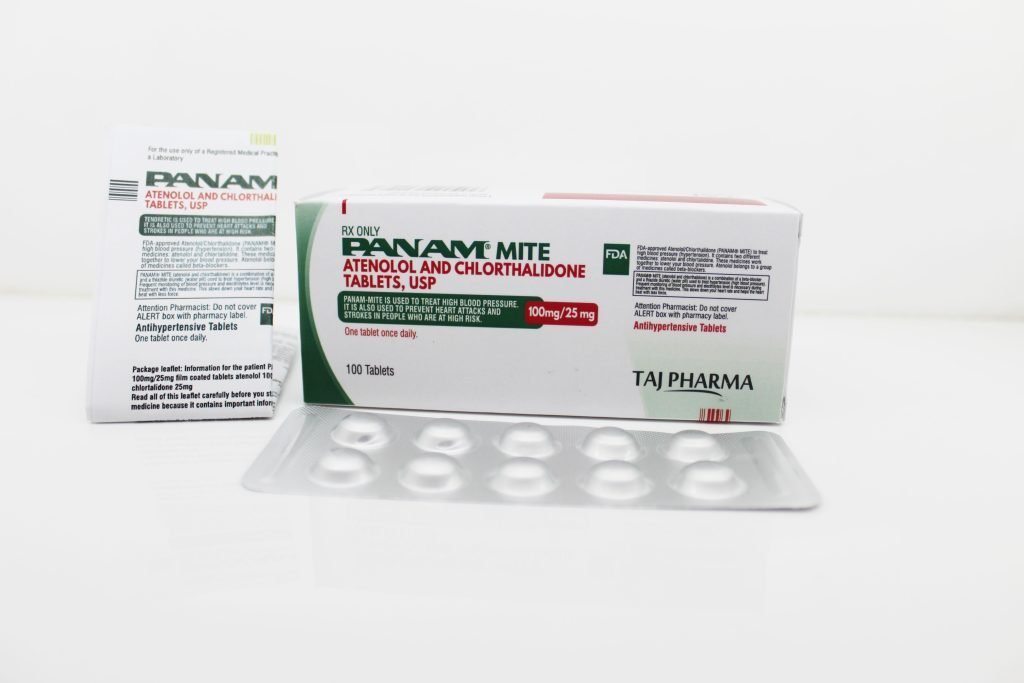 Atenolol 100mg and Chlorthalidone 25mg Tablets PAN India Manufacturer
