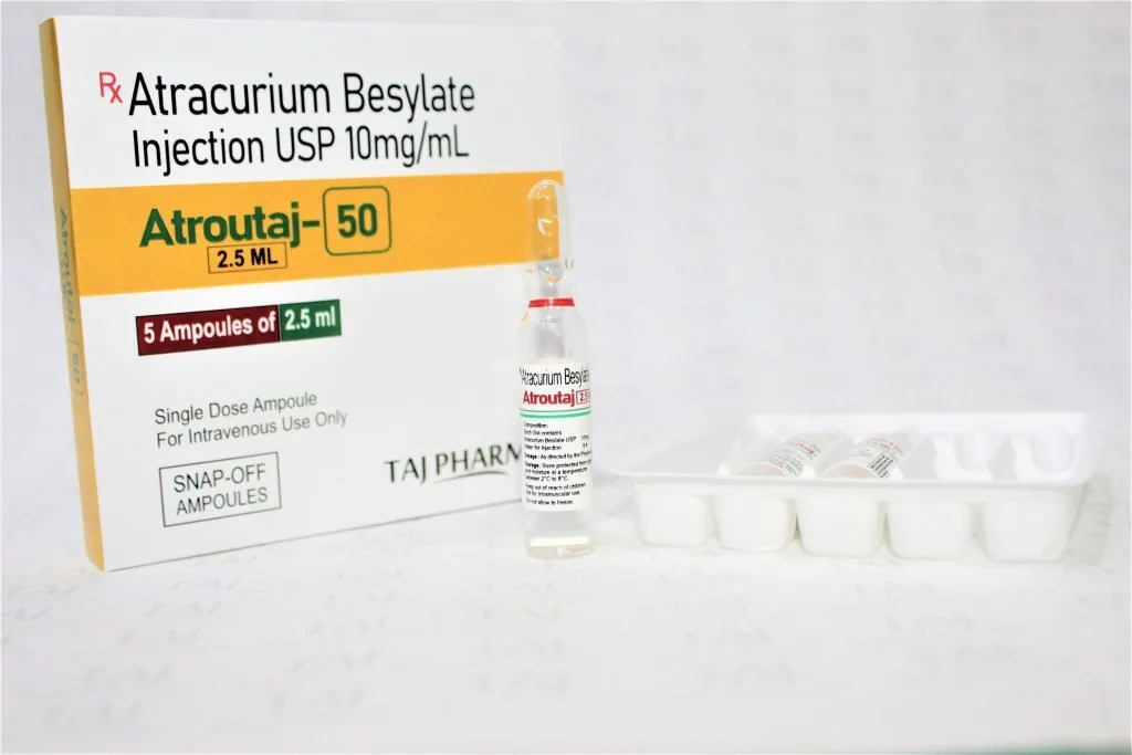 Atracurium Besylate Injection USP 10mg/ml Taj Pharmaceuticals