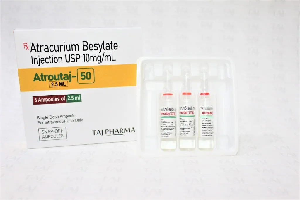 Atracurium Besylate Injection USP 10mg/ml Manufacturer in India