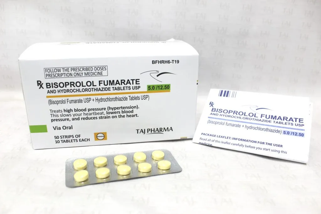 Bisoprolol Fumarate and Hydrochlorthiazide Tablets USP- 5 mg- 12.5 mg