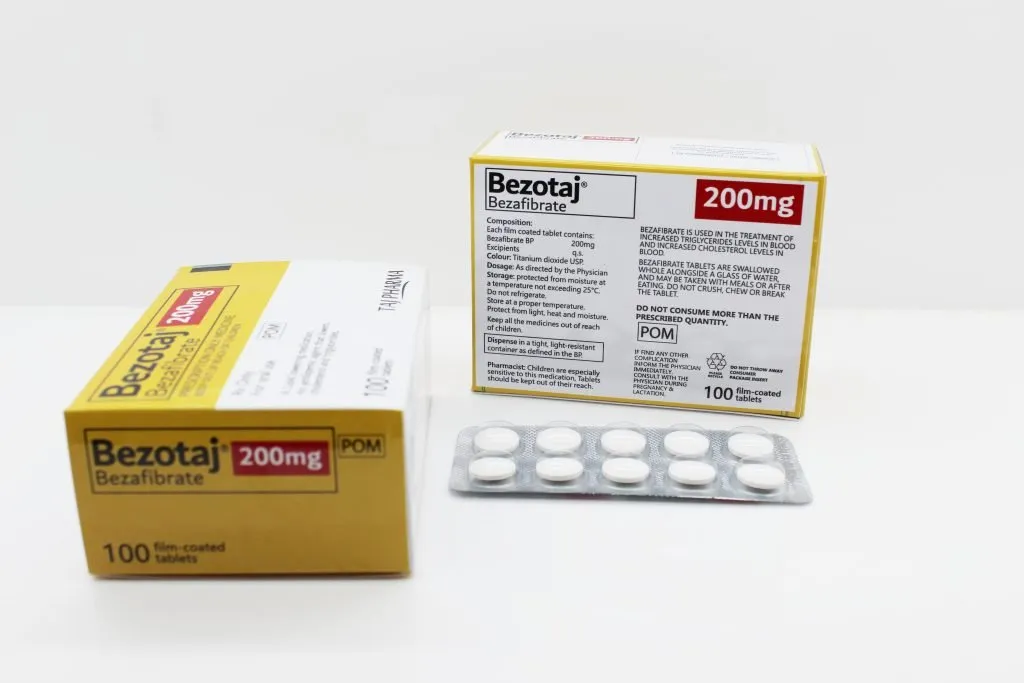 Bezafibrate 200mg Tablets Manufacturers India