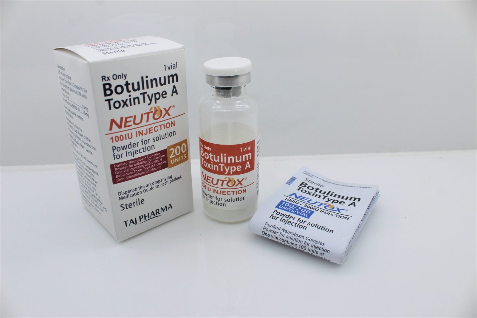 Taj Pharma is one of the India’s leading Suppliers, manufacturer, Exporters of Botulinum Toxin A for Injection 200IU in India and International market.