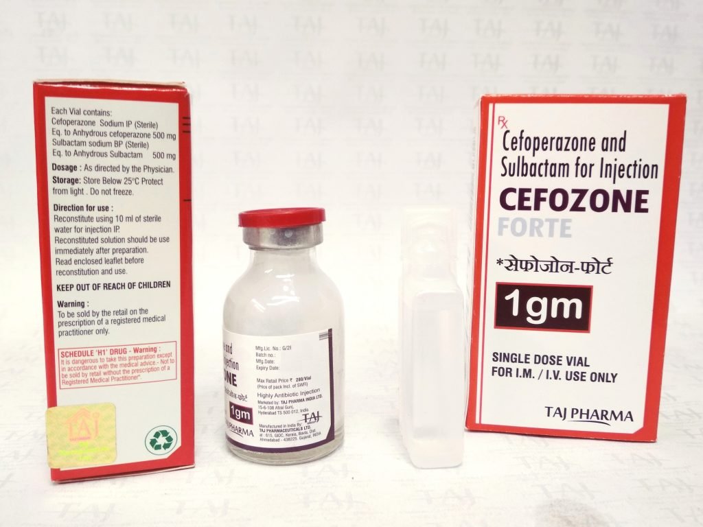 CEFOPERAZONE AND SULBACTAM FOR INJECTION ( CEFOZONE- FORTE-1 GM)
