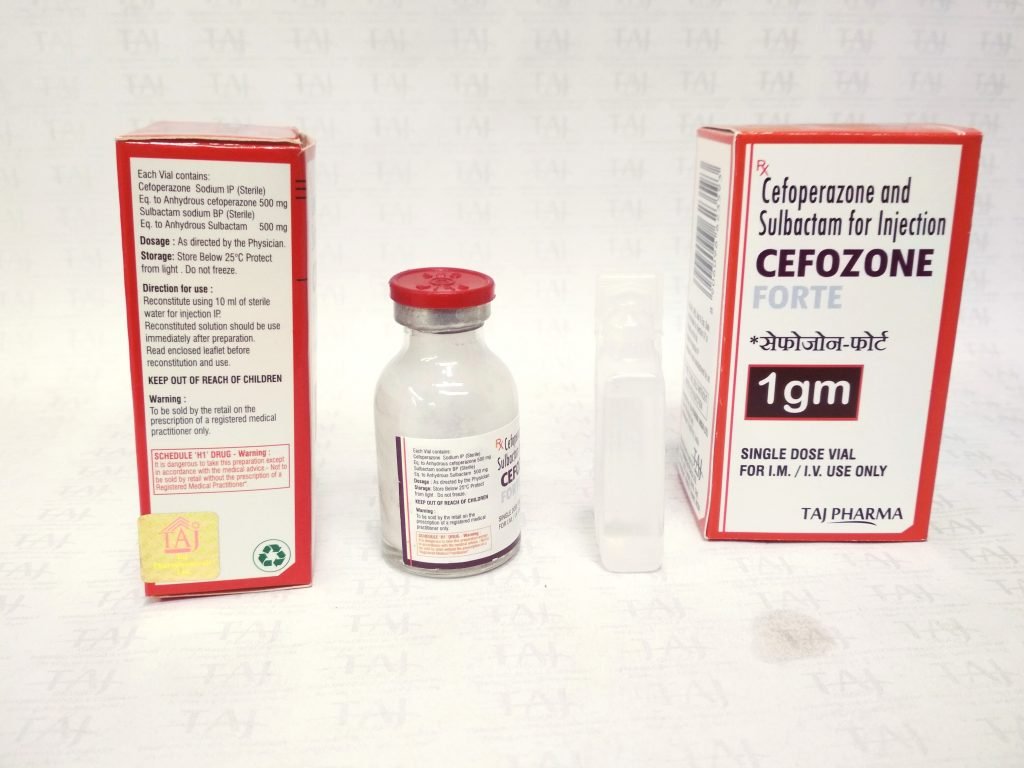 CEFOPERAZONE AND SULBACTAM FOR INJECTION ( CEFOZONE- FORTE-1 GM)