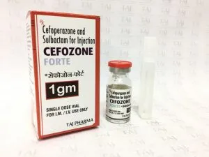 Taj Pharmaceuticals manufacturer of Cefoperazone Sodium and Sulbactam Sodium for Injection (Cefozone Forte) 1g, Cefoperazone Sodium and Sulbactam Sodium for Injection (Cefozone Forte) 1g manufacturer in India Taj Pharma India, India based manufacturing company of Cefoperazone Sodium and Sulbactam Sodium for Injection (Cefozone Forte) 1g