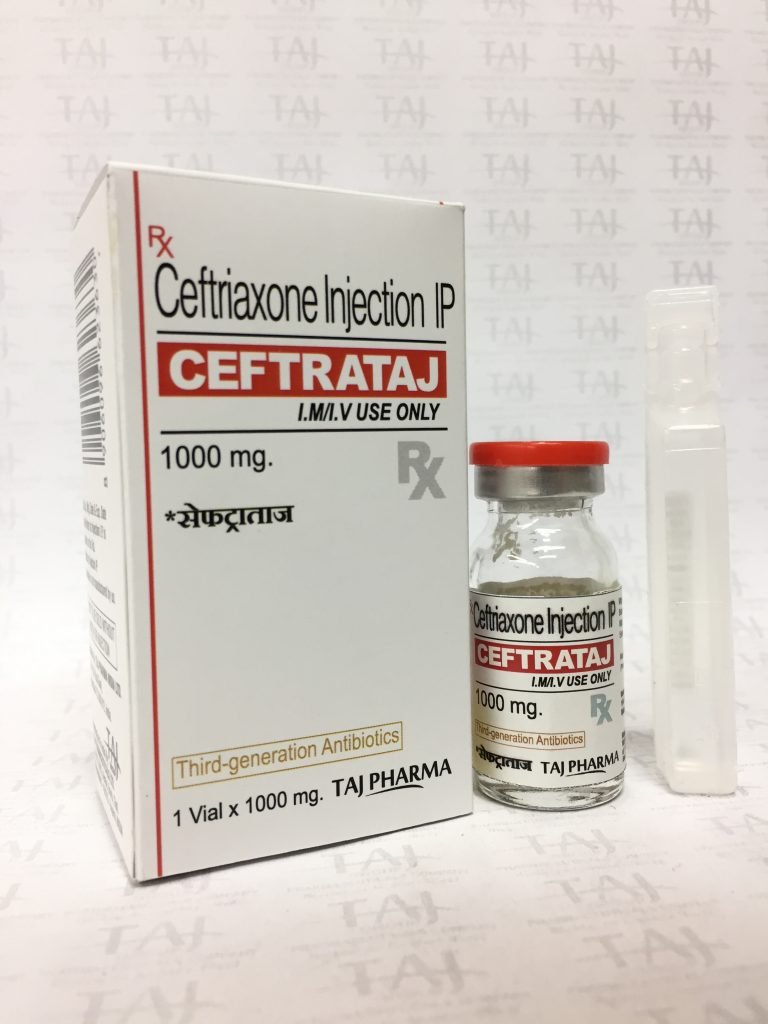 CEFTRIAXONE INJECTION IP (CEFTRATAJ 1000MG)