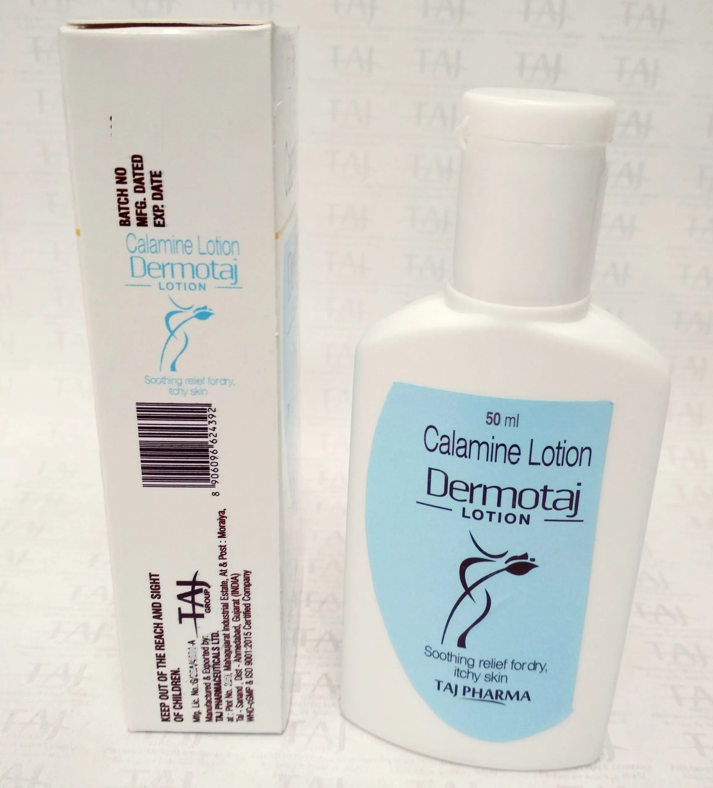 Calamine Lotion (Dermotaj) Taj Pharma FDA approved, Calamine Lotion (Dermotaj) Taj Pharma manufacturers, suppliers & exporters in India. Get contract manufacturing for Calamine Lotion (Dermotaj) Taj Pharma, Find best price for Calamine Lotion (Dermotaj) Taj Pharma generic drug and Calamine Lotion (Dermotaj) Taj Pharma generic version available at best price from GMP approved manufacturer