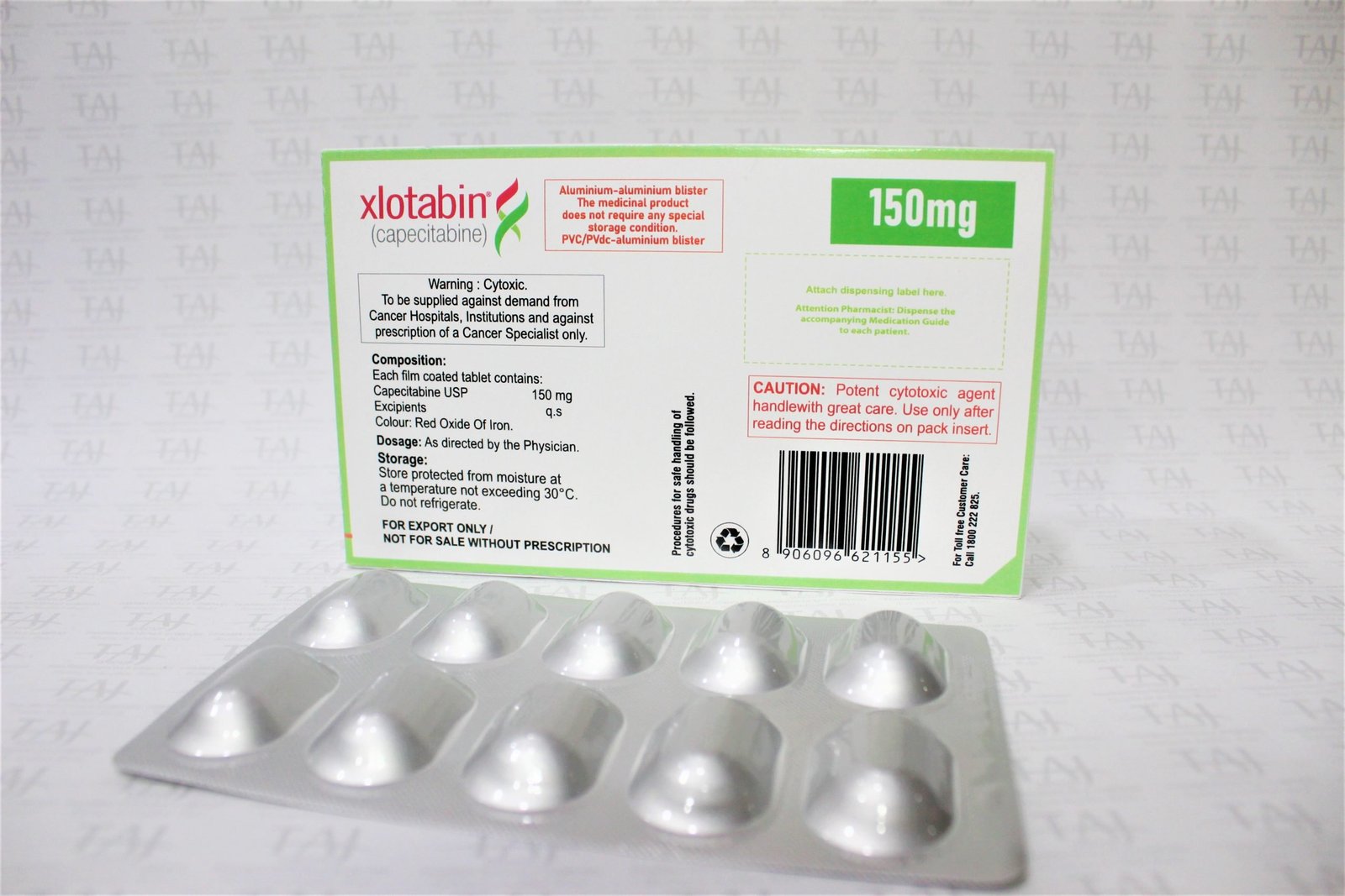 Capecitabine USP 150 mg Tablets Manufacturer in India gives the assurance of high-quality and purity. The company carries the rich experience in the niche manufacturing of Capecitabine USP 150 mg Tablets. Taj Pharmaceuticals is reputed manufacturer and Capecitabine USP 150 mg Tablets suppliers in India.
