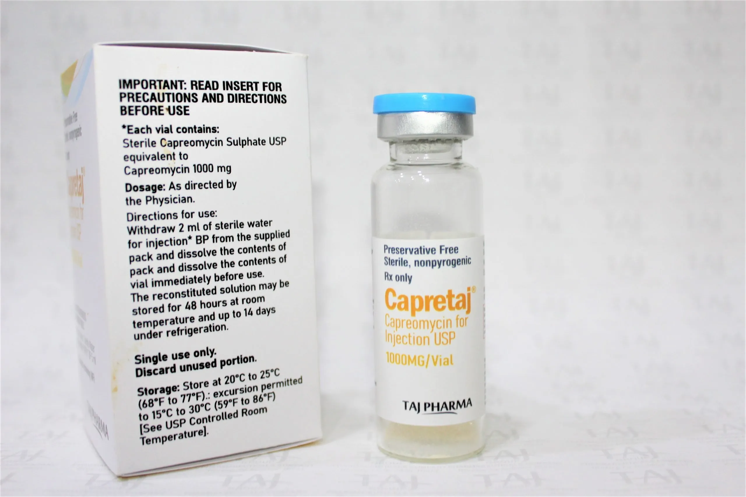 Capreomycin Injection Solution 1000mg Renowned Prominent Manufacturer