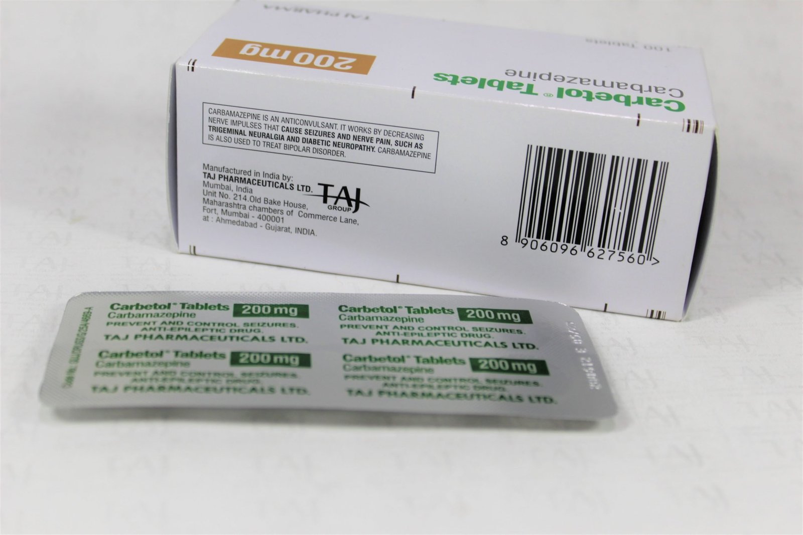 Taj Pharmaceuticals is reputed manufacturer and Carbamazepine Tablets USP 200mg suppliers in India prefer Taj Pharmaceuticals due to the reliability and purity of products.