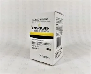 Taj Pharmaceuticals, one of the leading Carboplatin Injection BP 450mg/45ml manufacturers in India brings the best-quality products. Taj Pharmaceuticals company carries the rich experience in the niche manufacturing of Carboplatin Injection BP. Taj Pharmaceuticals is reputed manufacturer and Carboplatin Injection BP 450mg/45ml suppliers in India prefer Taj Pharmaceuticals due to the reliability and purity of products. Carboplatin-Injection BP 450mg/45ml Taj Pharma Mumbai