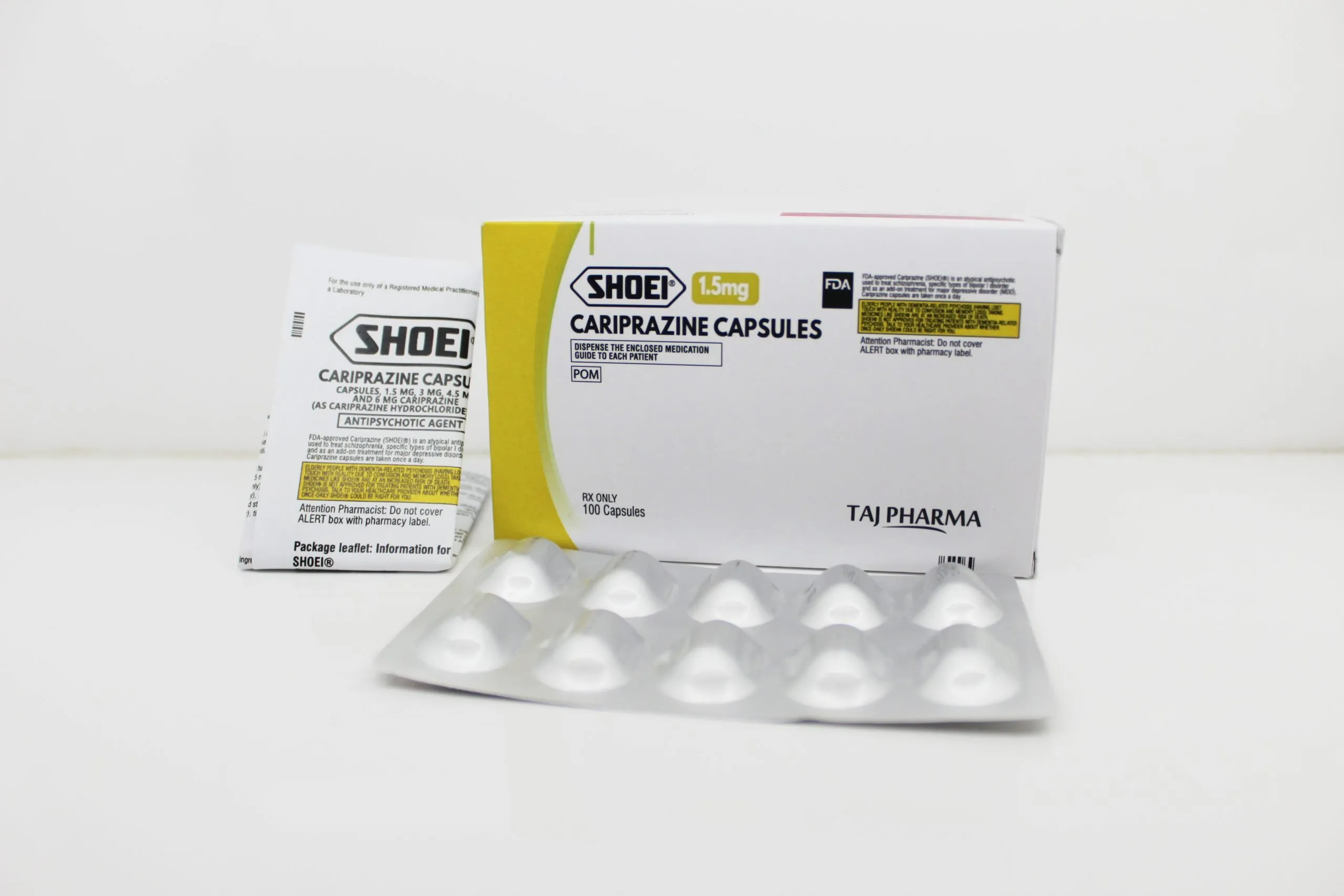 Cariprazine Capsules 1.5mg Manufacturers India & Pioneer Exporters