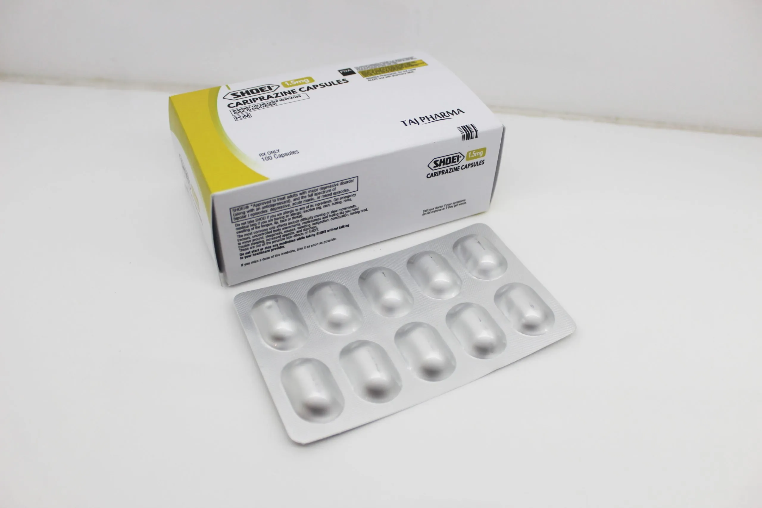 Cariprazine Capsules 1.5mg Manufacturers India, Suppliers