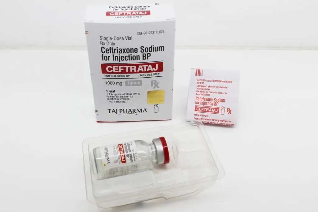 Ceftriaxone 1000mg Injection (CEFTRATAJ) Manufacturer from Mumbai