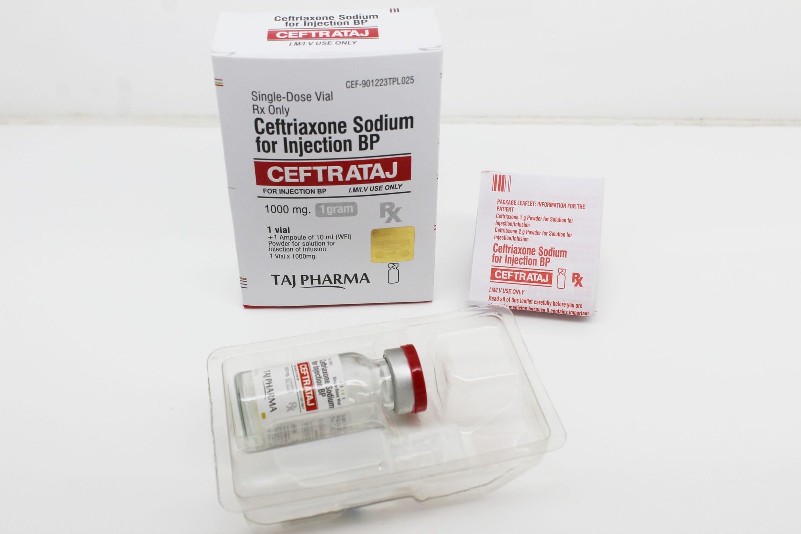 Ceftriaxone 1000mg Injection (CEFTRATAJ) Manufacturer from Mumbai
