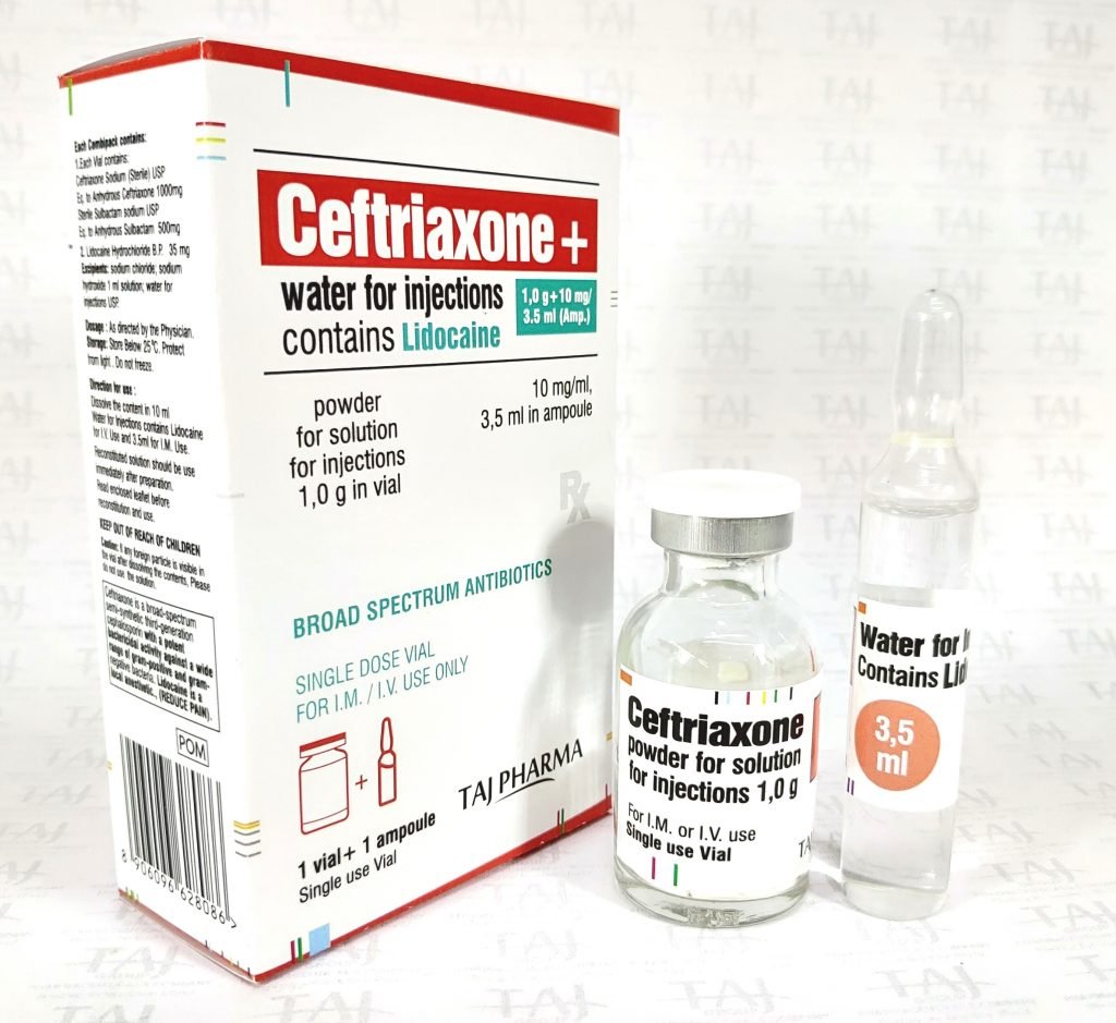 Ceftriaxone 1g Powder for solution for injection