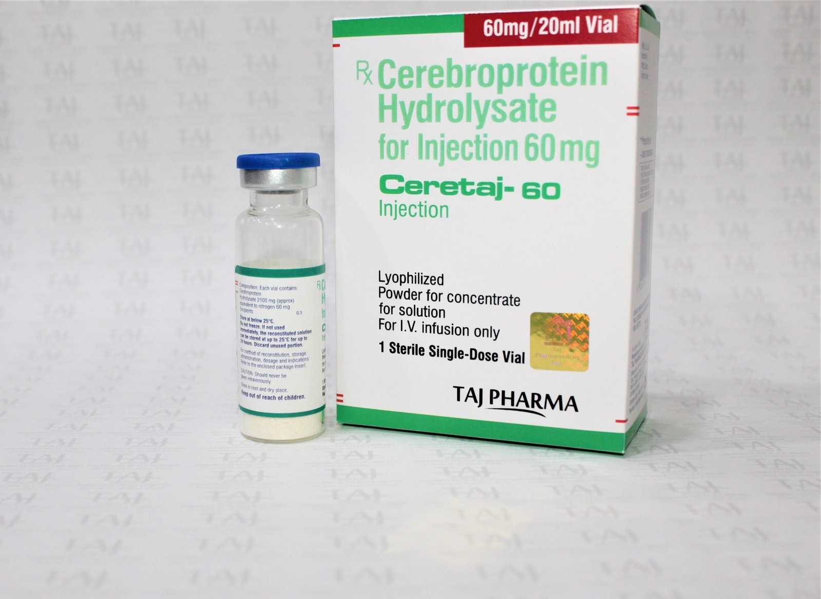 WHO-GMP Certified Cerebroprotein Hydrolysate for Injection 60 mg, Cerebroprotein Hydrolysate for Injection 60 mg manufacturers, Cerebroprotein Hydrolysate for Injection 60 mg exporters, Cerebroprotein Hydrolysate for Injection 60 mg suppliers, Cerebroprotein Hydrolysate for Injection 60 mg manufacturers Taj Pharma, best price Cerebroprotein Hydrolysate for Injection 60 mg