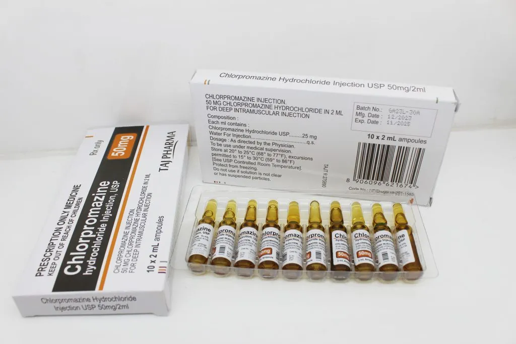 Chlorpromazine Injection USP 50mg/2ml Manufacturer from Mumbai