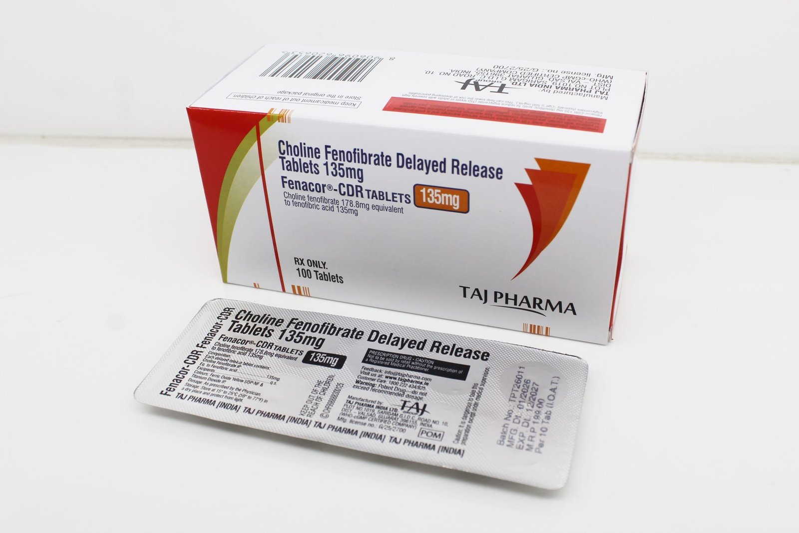 Choline Fenofibrate Delayed Release Tablets 135mg at Best Price