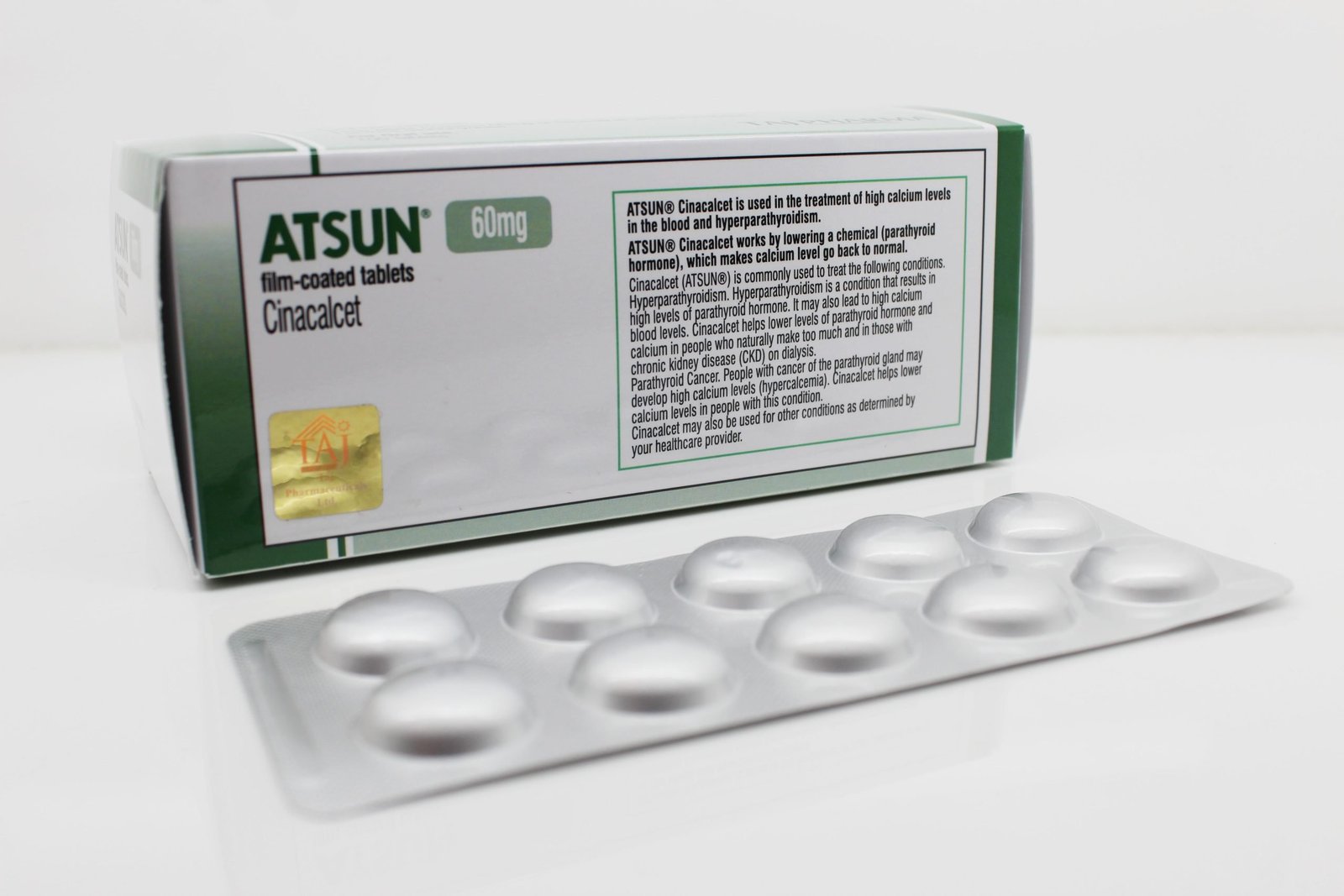 Cinacalcet 60mg Film Coated Tablets Manufacturer Supplier