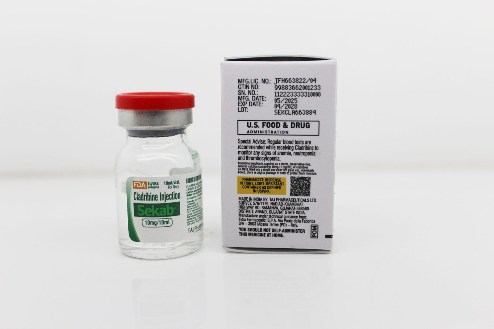 Cladribine Injection 10mg/ml Manufacturers India, Suppliers