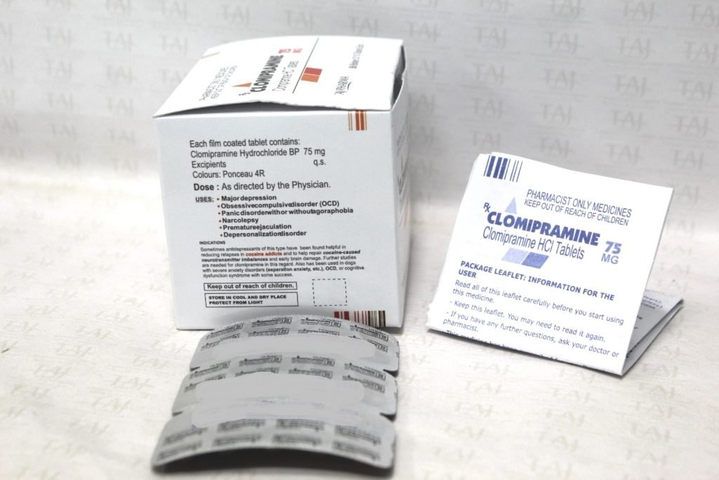 Clomipramine HCl Tablets 75 mg Taj Pharma