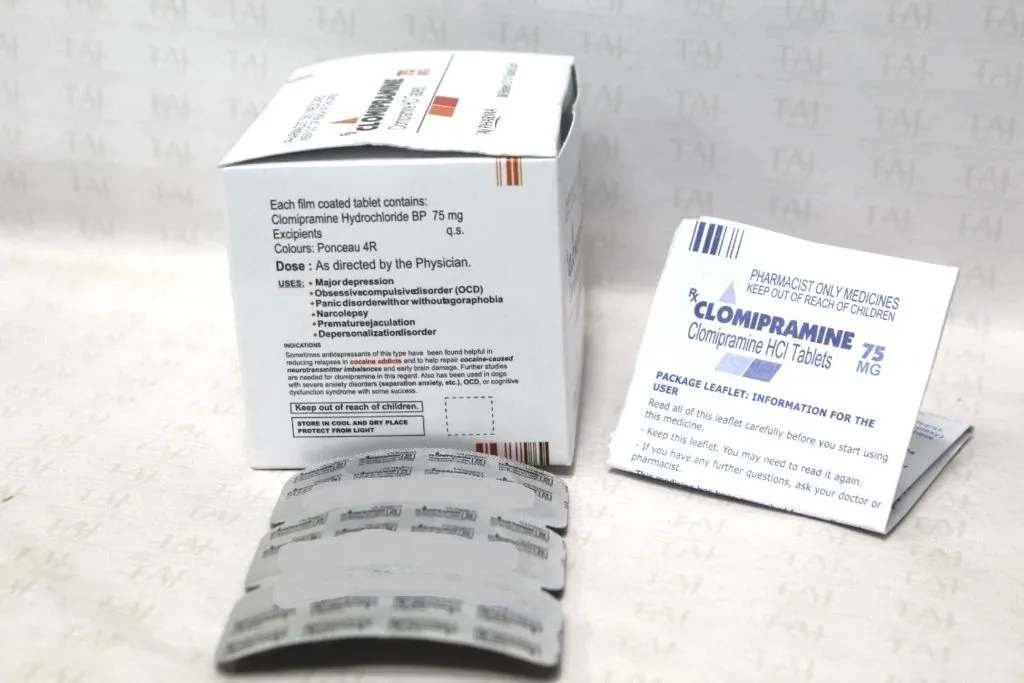 Clomipramine HCl Tablets 75 mg Taj Pharma