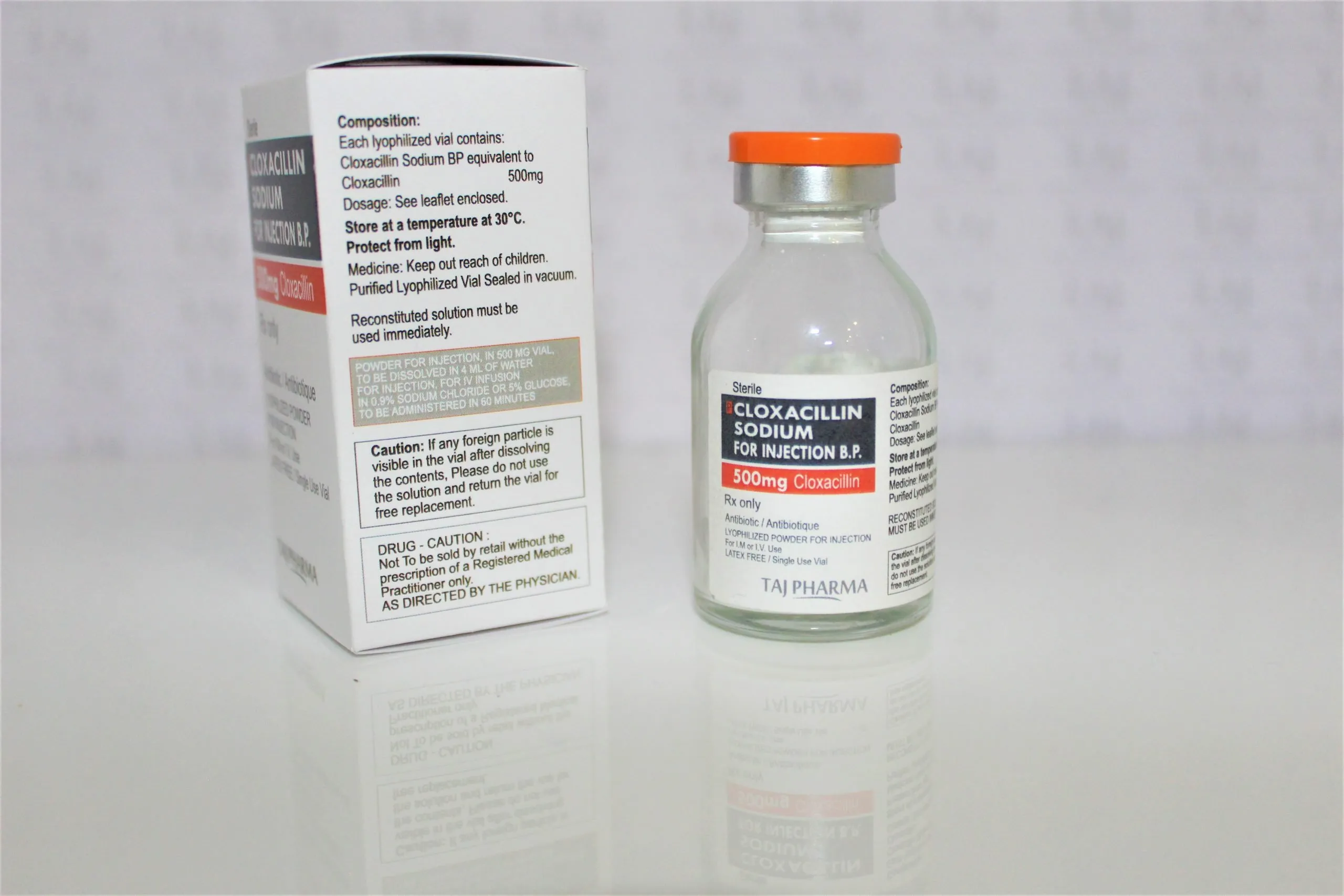 Cloxacillin Sodium For Injection 500mg Contract Manufacturing