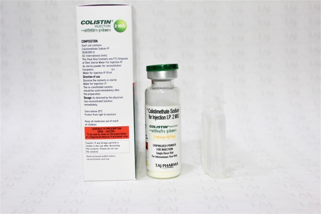Colistimethate Sodium for Injection IP 2MIU Best Quality Products